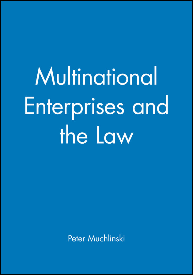 Multinational Enterprises and the Law (Paperback / softback) 9780631216766