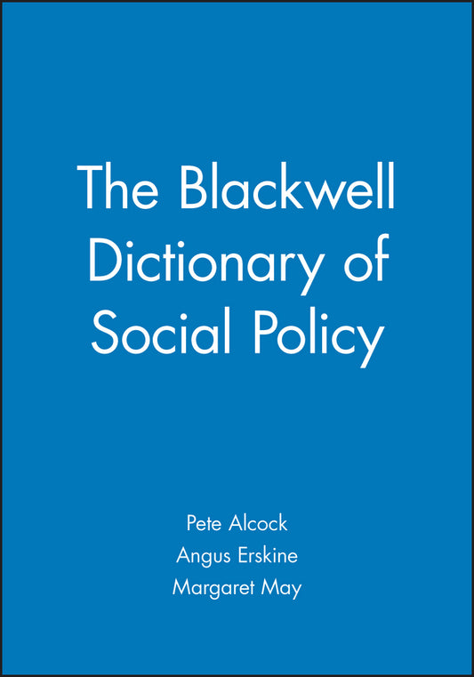 The Blackwell Dictionary of Social Policy (Paperback / softback) 9780631218470
