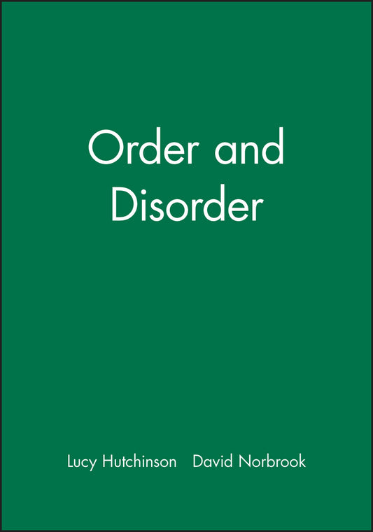 Order and Disorder (Paperback / softback) 9780631220619