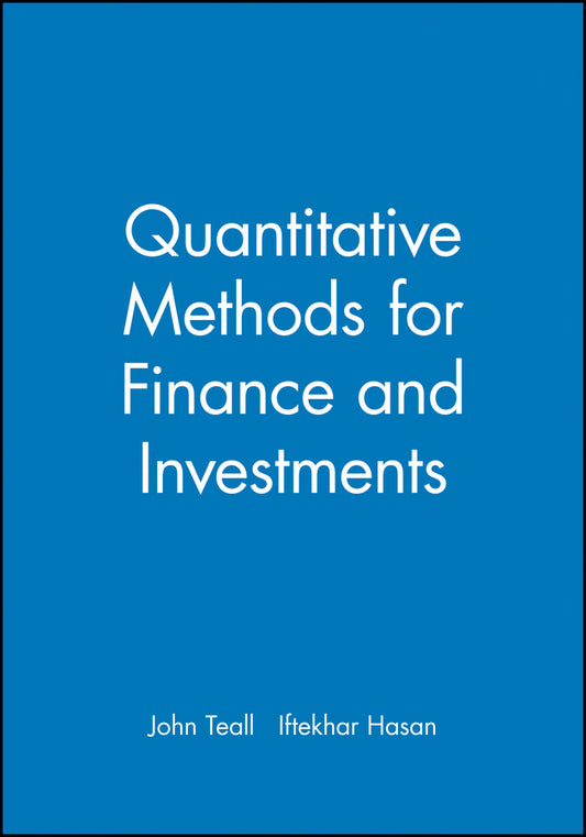 Quantitative Methods for Finance and Investments (Paperback / softback) 9780631223399