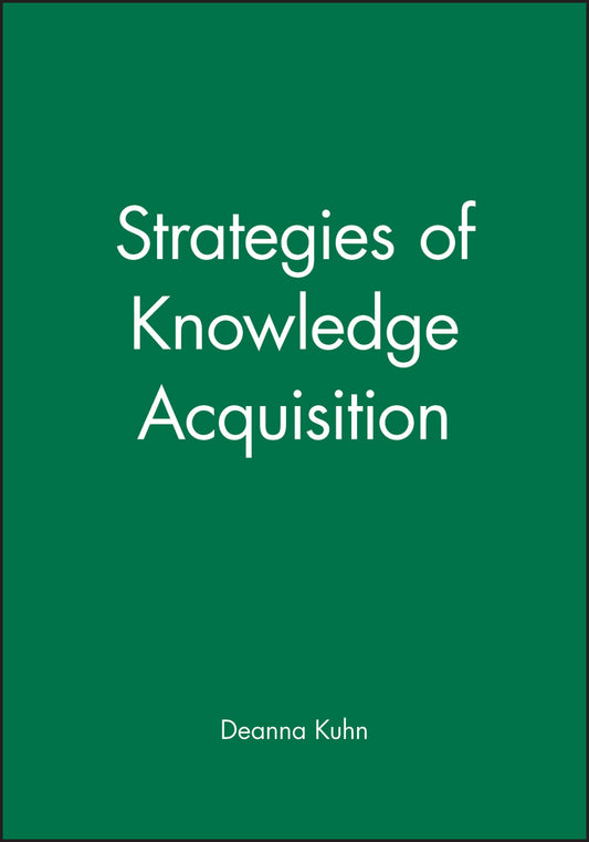 Strategies of Knowledge Acquisition (Paperback / softback) 9780631224501