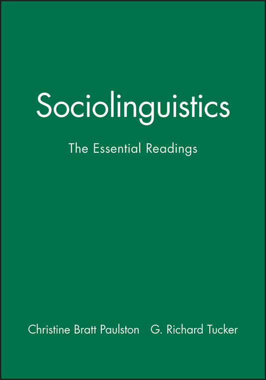 Sociolinguistics; The Essential Readings (Paperback / softback) 9780631227175