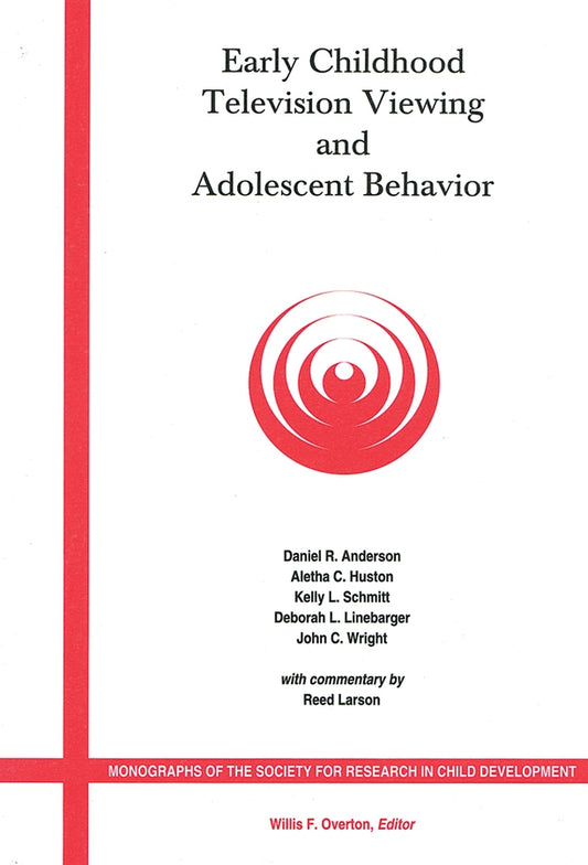 Early Childhood Television Viewing and Adolescent Behavior, Volume 66, Number 1 (Paperback / softback) 9780631229223
