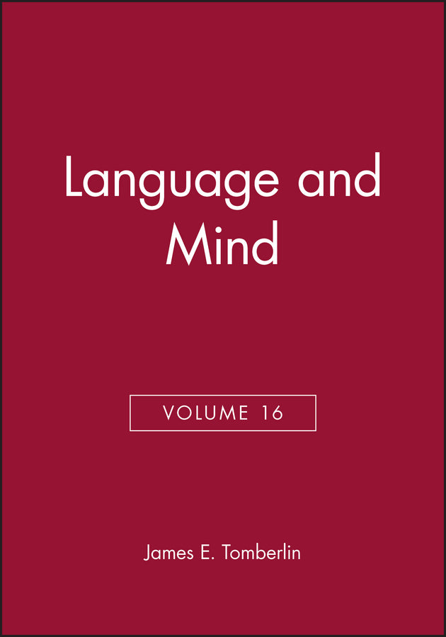Language and Mind, Volume 16 (Paperback / softback) 9780631234098