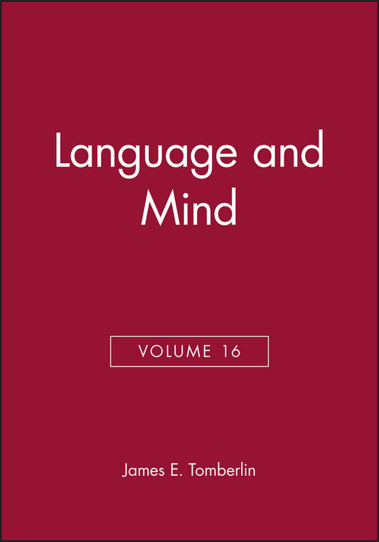 Language and Mind, Volume 16 (Paperback / softback) 9780631234098