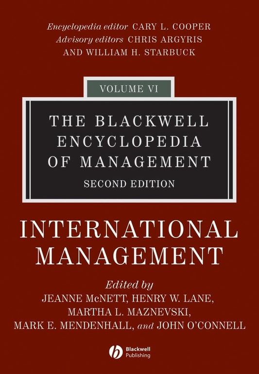 The Blackwell Encyclopedia of Management, International Management (Hardback) 9780631234937