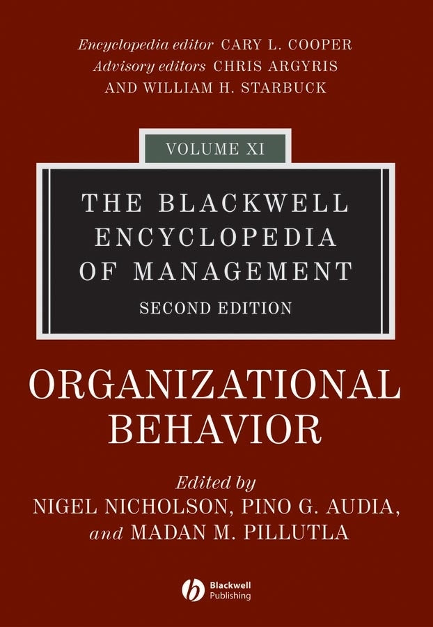 The Blackwell Encyclopedia of Management, Organizational Behavior (Hardback) 9780631235361