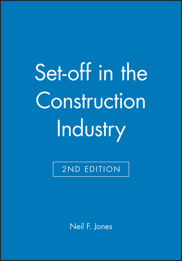 Set-off in the Construction Industry (Paperback / softback) 9780632048243