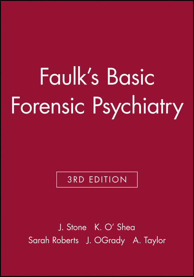 Faulk's Basic Forensic Psychiatry (Paperback / softback) 9780632050192