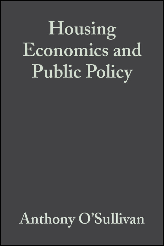Housing Economics and Public Policy (Paperback / softback) 9780632064618