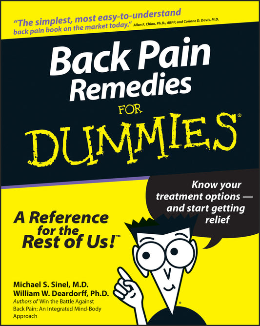 Back Pain Remedies For Dummies (Paperback / softback) 9780764551321