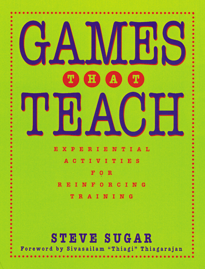 Games That Teach; Experiential Activities for Reinforcing Training (Paperback / softback) 9780787940188
