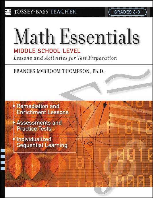 Math Essentials, Middle School Level; Lessons and Activities for Test Preparation (Paperback / softback) 9780787966027