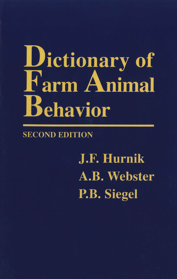 Dictionary of Farm Animal Behavior (Paperback / softback) 9780813824642