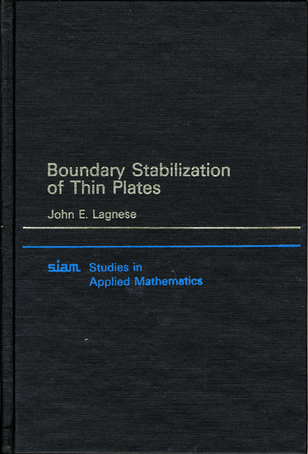 Boundary Stabilization of Thin Plates (Hardback) 9780898712377