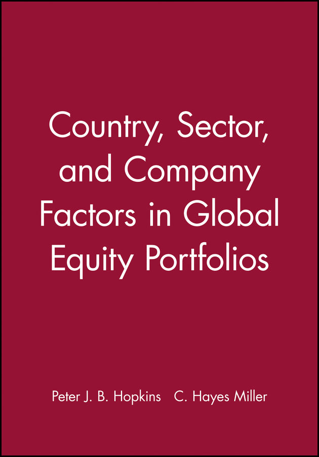 Country, Sector, and Company Factors in Global Equity Portfolios (Paperback / softback) 9780943205526