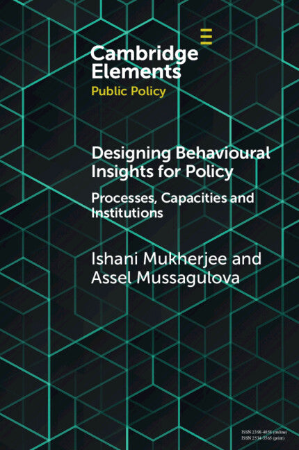 Designing Behavioural Insights for Policy; Processes, Capacities & Institutions (Paperback / softback) 9781009264471