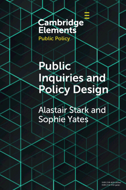 Public Inquiries and Policy Design (Paperback / softback) 9781009286893