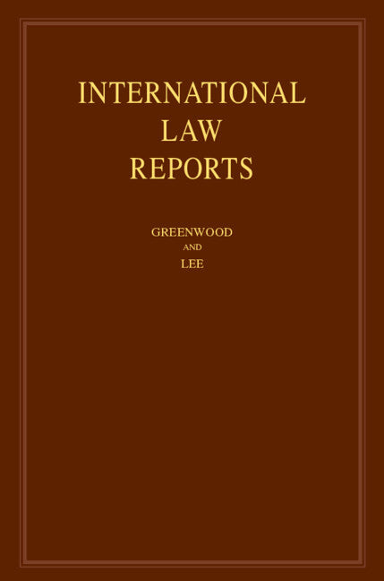 International Law Reports: Volume 204 (Hardback) 9781009440868