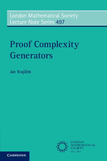 Proof Complexity Generators (Paperback / softback) 9781009611701