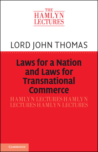 Laws for a Nation and Laws for Transnational Commerce (Hardback) 9781009627832