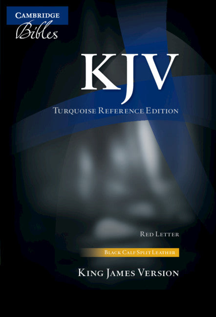 KJV Turquoise Reference Bible, Black Calf Split Leather, Red-letter Text, KJ674:XR (Leather / fine binding) 9781108401463