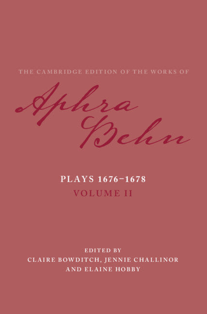 Plays 1676–1678: Volume 2, Plays 1676–1678 (Hardback) 9781108471060