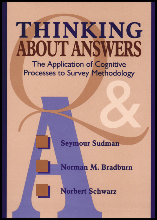 Thinking About Answers; The Application of Cognitive Processes to Survey Methodology (Paperback / softback) 9781118016091