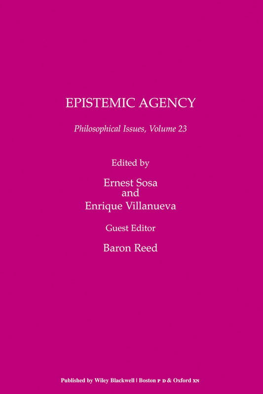 Epistemic Agency, Volume 23 (Paperback / softback) 9781118825761