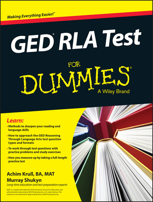 GED RLA For Dummies (Paperback / softback) 9781119030058