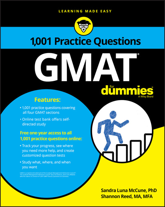 GMAT: 1,001 Practice Questions For Dummies (Paperback / softback) 9781119363125