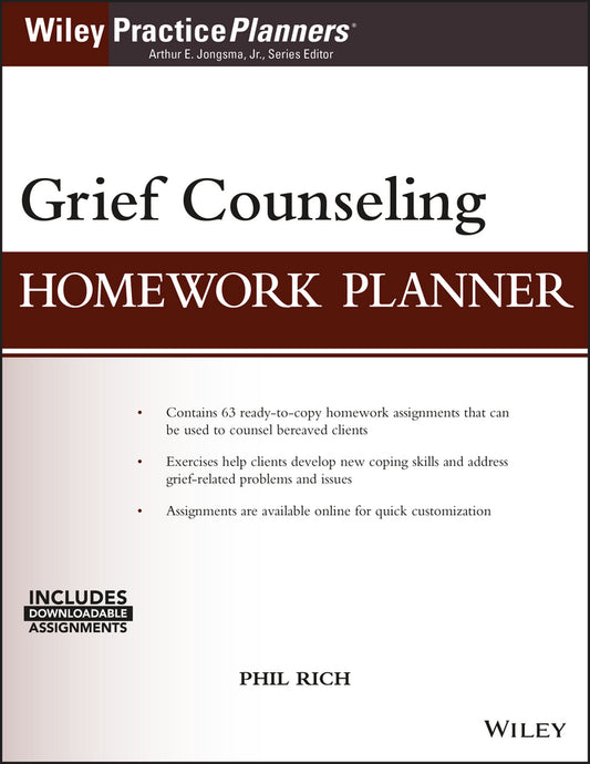 Grief Counseling Homework Planner, (with Download) (Paperback / softback) 9781119385028