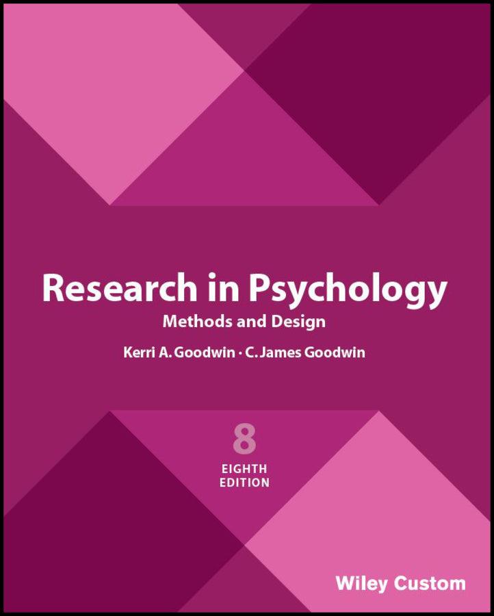 Research in Psychology Methods and Design, 8e Custom Edition (Paperback / softback) 9781119510239