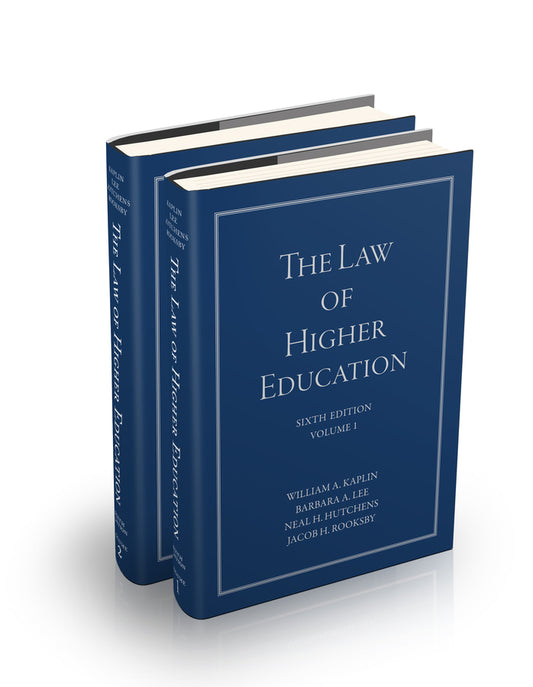 The Law of Higher Education, 2 Volume Set (Hardback) 9781119551188