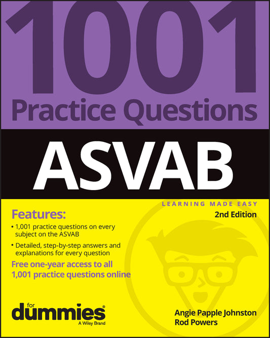 ASVAB: 1001 Practice Questions For Dummies (+ Online Practice) (Paperback / softback) 9781394174249