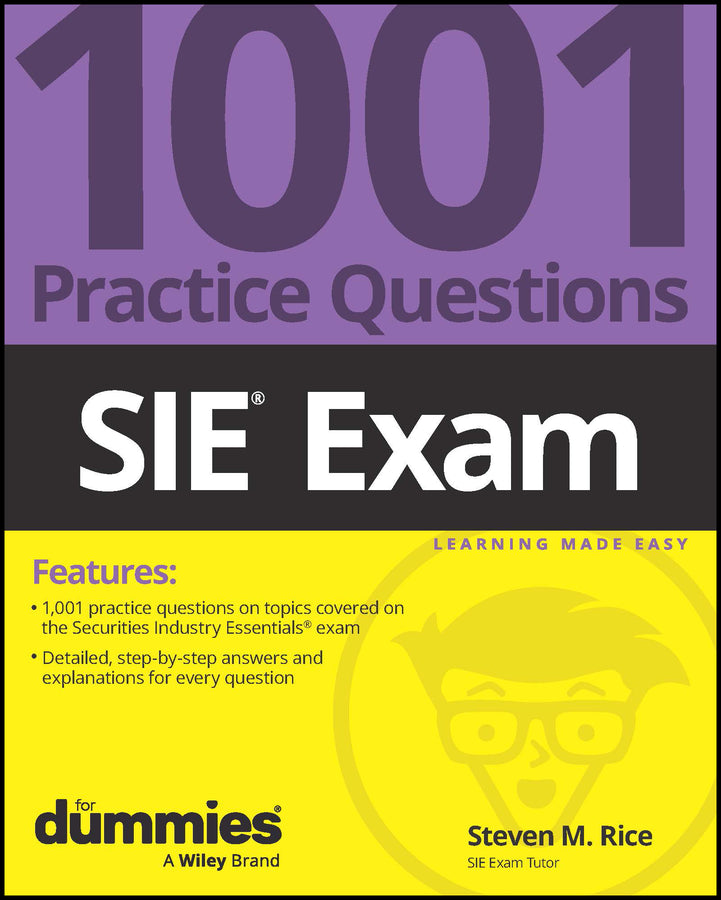 SIE Exam: 1001 Practice Questions For Dummies (Paperback / softback) 9781394195244