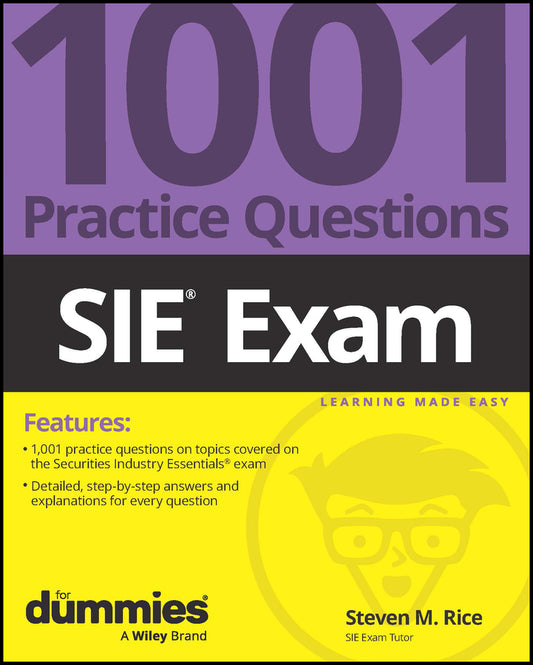 SIE Exam: 1001 Practice Questions For Dummies (Paperback / softback) 9781394195244