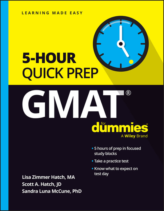 GMAT 5-Hour Quick Prep For Dummies (Paperback / softback) 9781394231713