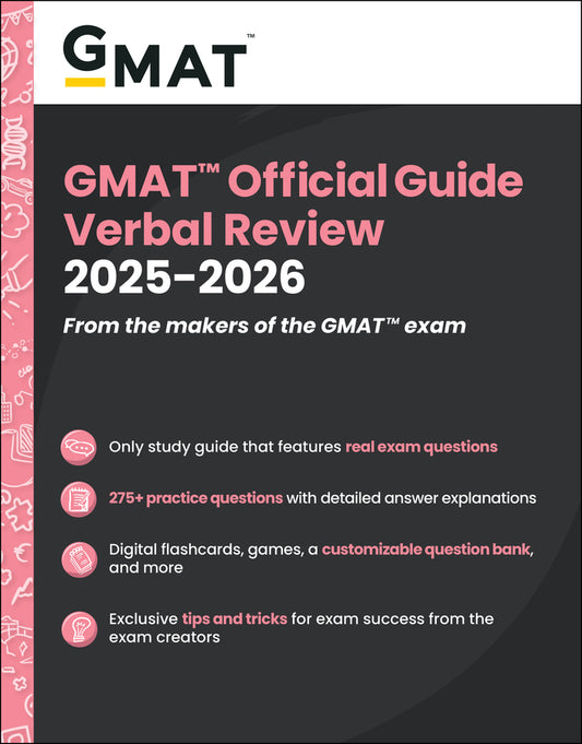 GMAT Official Guide Verbal Review 2025-2026; Book + Online Question Bank (Paperback / softback) 9781394333882