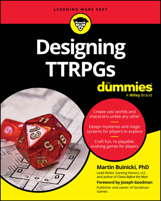 Designing TTRPGs For Dummies (Paperback / softback) 9781394361908