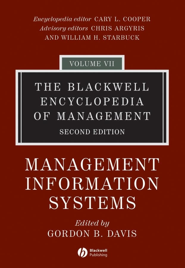 The Blackwell Encyclopedia of Management, Management Information Systems (Hardback) 9781405100656