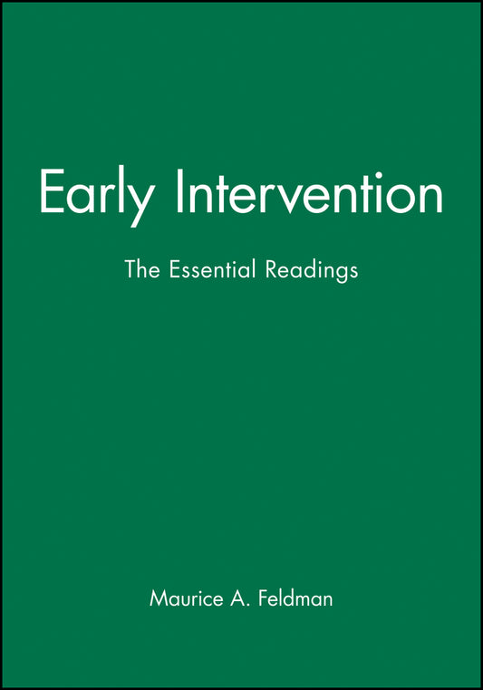 Early Intervention; The Essential Readings (Paperback / softback) 9781405111683