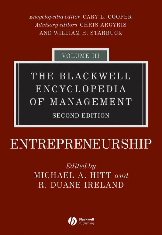 The Blackwell Encyclopedia of Management, Entrepreneurship (Hardback) 9781405116503