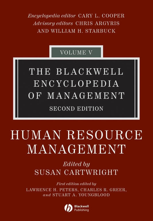The Blackwell Encyclopedia of Management, Human Resource Management (Hardback) 9781405116978