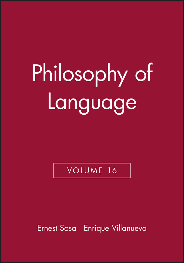 Philosophy of Language, Volume 16 (Paperback / softback) 9781405160315