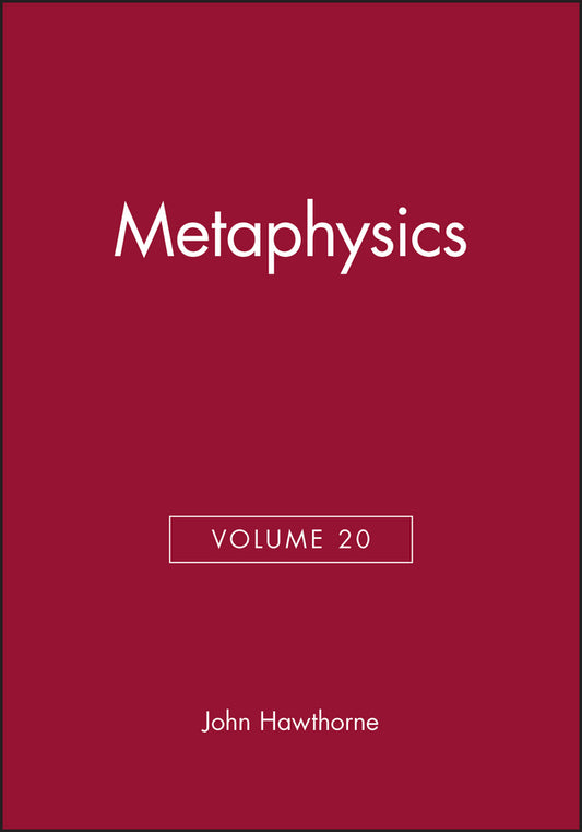 Metaphysics, Volume 20 (Paperback / softback) 9781405167925