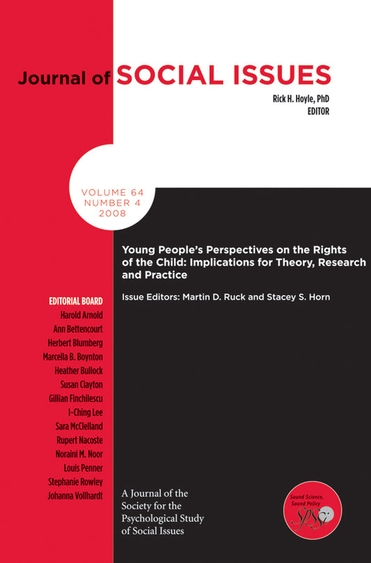 Young Peoples Perspectives on the Rights of the Child; Implications for Theory, Research and Practice (Paperback / softback) 9781405194341