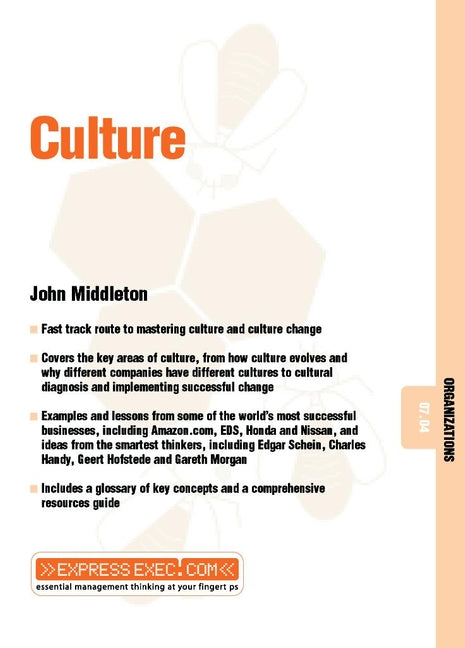 Culture; Organizations 07.04 (Paperback / softback) 9781841122168