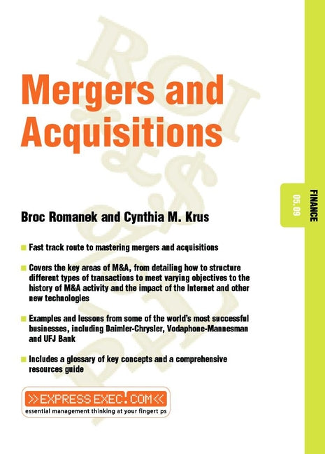 Mergers and Acquisitions; Finance 05.09 (Paperback / softback) 9781841123394