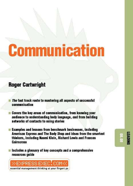 Communication; Leading 08.08 (Paperback / softback) 9781841123646